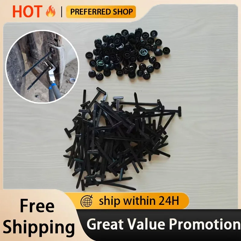 Multi functional cable tie clip fixing nail durable nylon cable tie buckle - self-locking cable tie suitable for car maintenance
