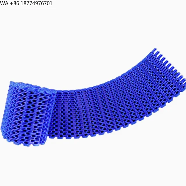 25.4 Pitch Open Hole Conveyor Belt Turning Mesh Chain High Temperature Steam Cleaning Conveyor Belt PP Mesh Chain