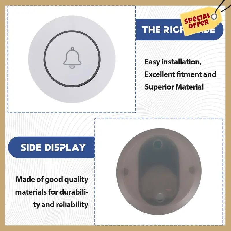 M6 Doorbell Outdoor Button Wireless Doorbell Smart Wifi Doorbell Home Alarm Smart Doorbell Wireless 433 Doorbell-WMAN
