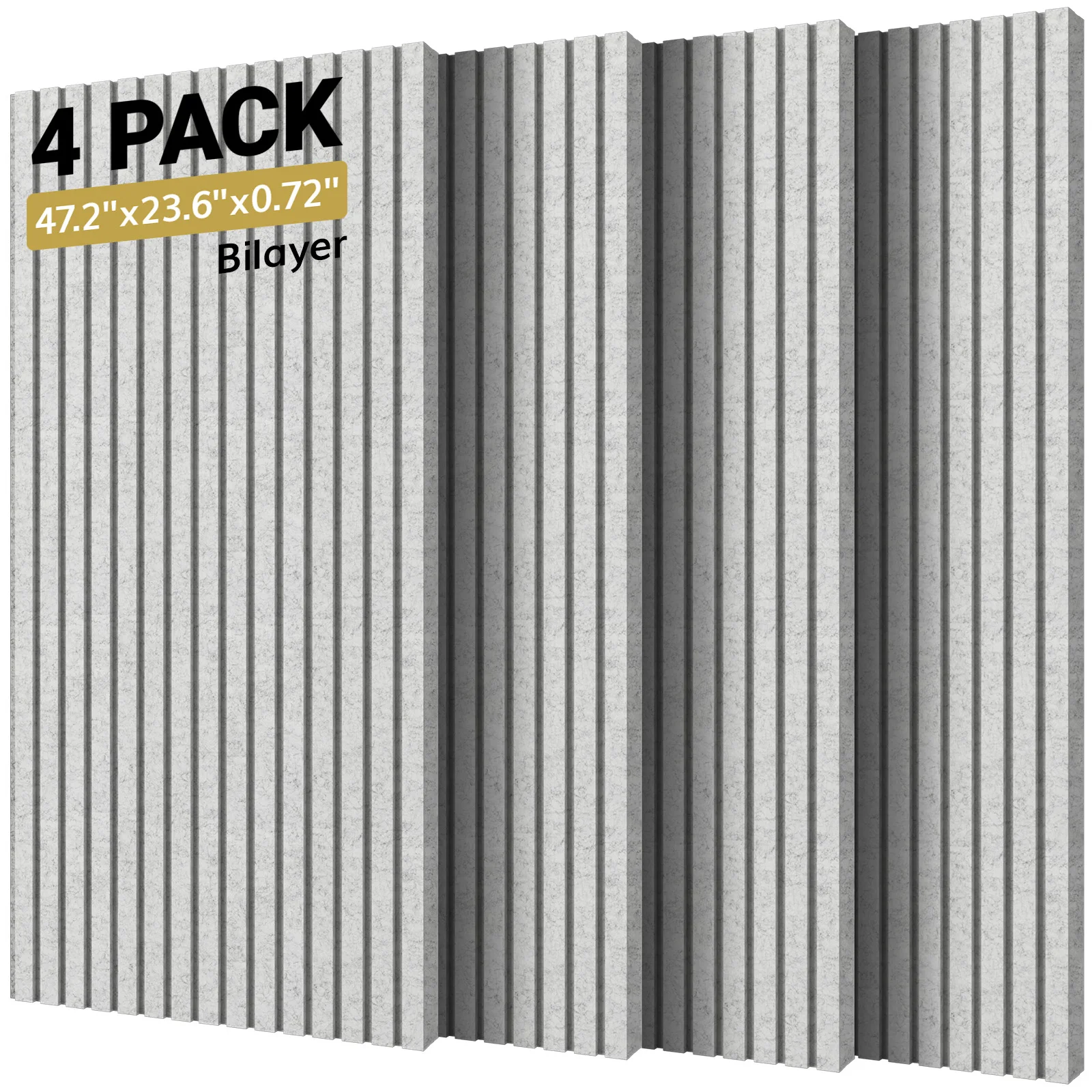 Dual-Layer Thickened Acoustic Wall Panels Self Adhesive, 47.2"x23.6"x0.72" High Density Large Sound Proof Panels for Walls