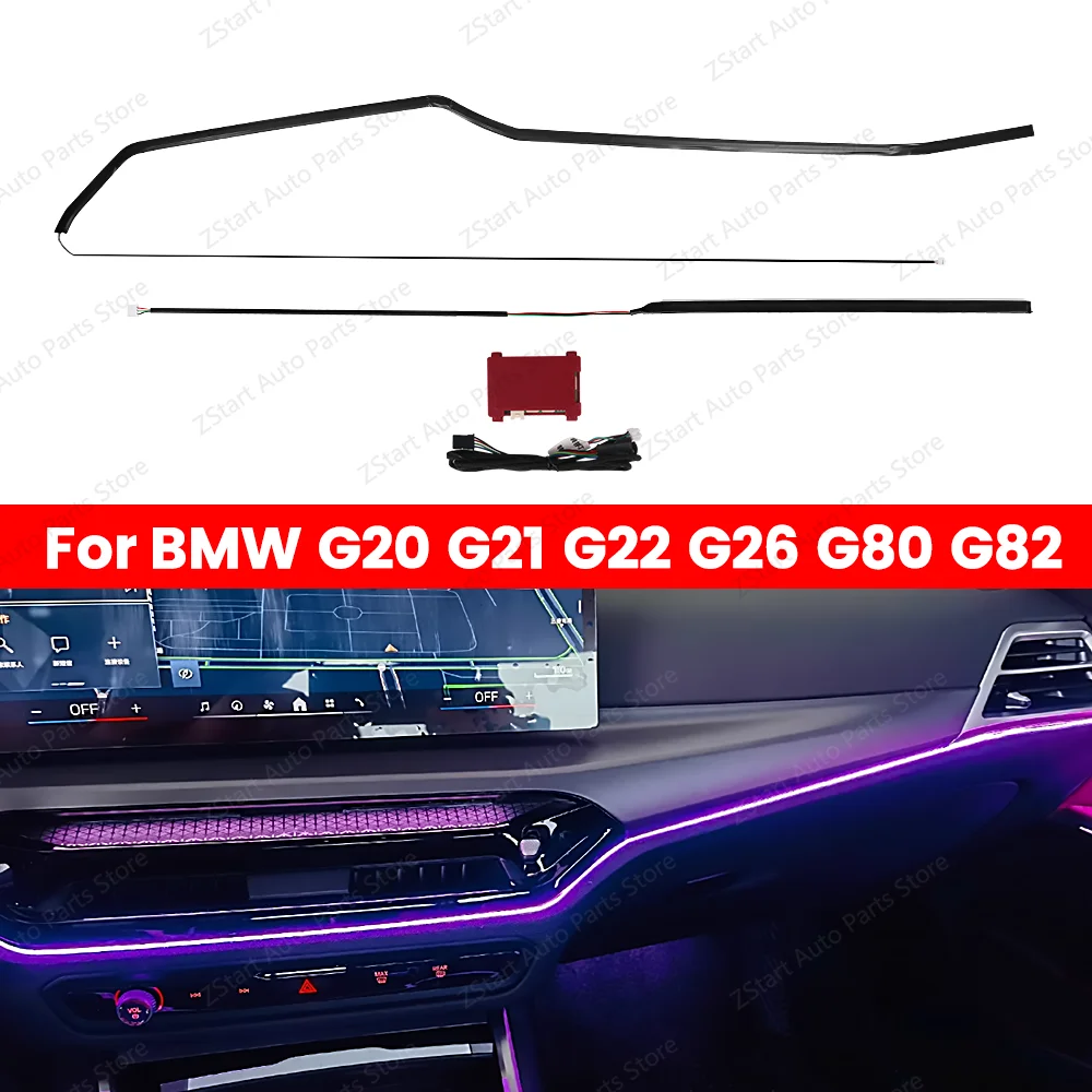 11 Colors Led Central Control Penetrating Atmosphere Light for BMW 3 Series 4 Series G20 G21 G22 G26 G80 G82 Car Accessories