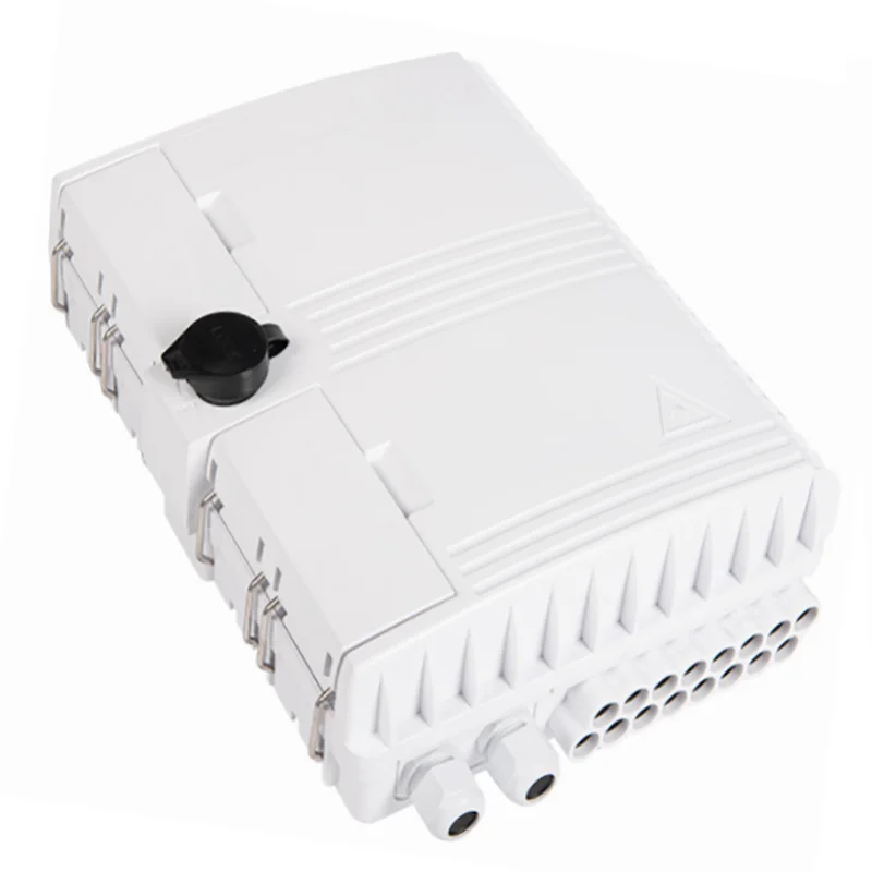 ABS 1x16 Outdoor Waterproof Ceramic Interface Customized White Logo FTTH TFFX Fiber Optic Terminal Box