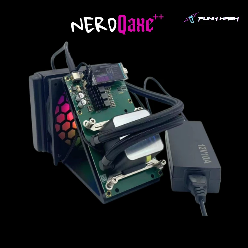 Bitaxe NerdQaxe++ Hydro Cooling ASIC Miner – 4.8TH/s NerdQAxe+ + Water Cooling With All kinds of Plug NerdQAxe