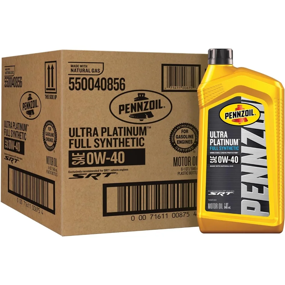 Ultra Platinum Full Synthetic 0W-40 Motor Oil, 1 Quart (6 Pack)