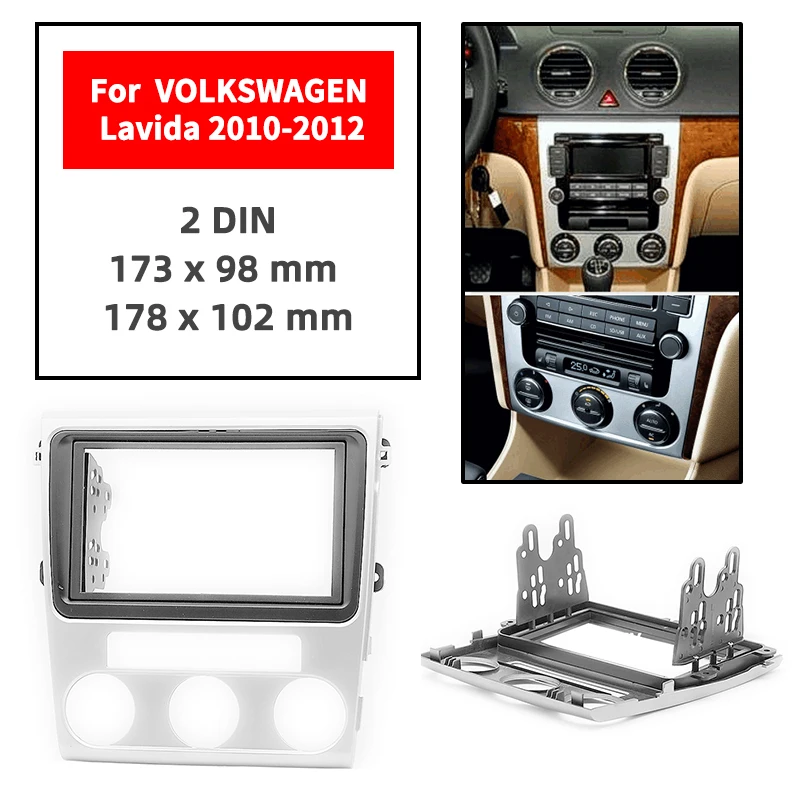 Car Accessories of Fascia Panel Stereo Installation Kit Stereo Installation Kit For Volkswagen Lavida 2010-2012 2DIN