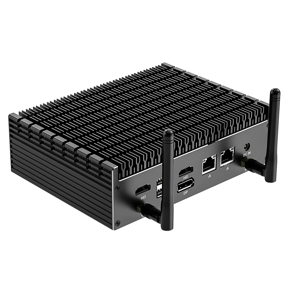 13th Gen Fanless Mini Computer Windows 11 Intel i7 1355U i5 1335U PCIE4.0 Dual 2.5G LAN Tunderbolt 4 Gaming Mini PC WiFi6