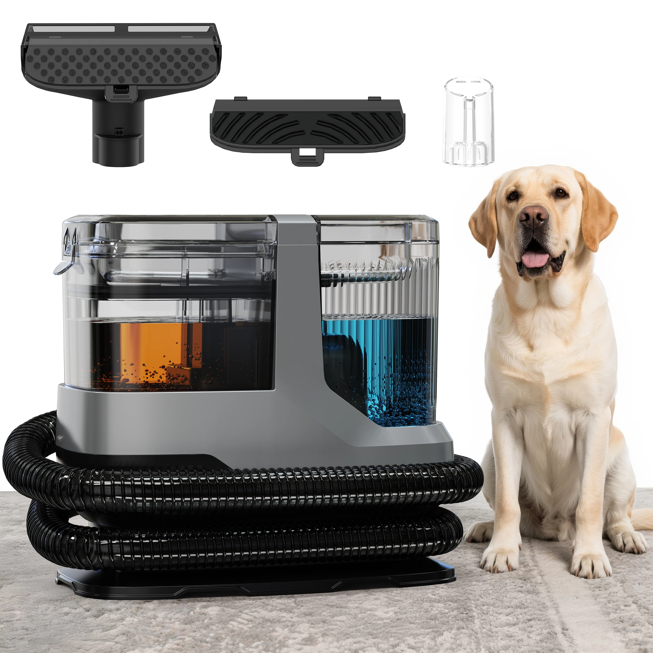 OMESER 600W 17KPa Portable Carpet Cleaner Machine Upholstery Stain Remover Spot Cleaner for Pet Hair Perfect Home Cleaning Tool