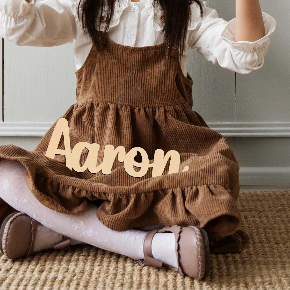 1pc Creative Aaron example Custom Name Wooden Plaque Wooden Sign Laser-Cut Sign Unfinished Wood for Painting or Glittering
