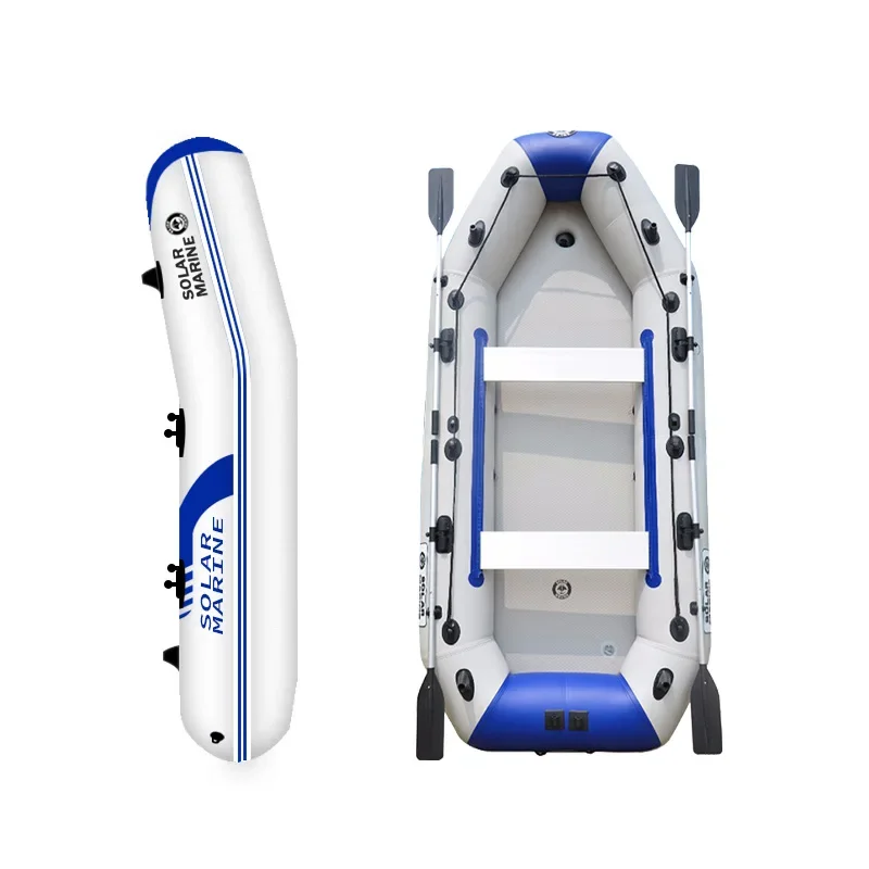 6 Person 3.6 M PVC Inflatable Boat Rowing Kayak Fishing Canoe With Air Mat Floor For Outdoor Water Sports Christmas