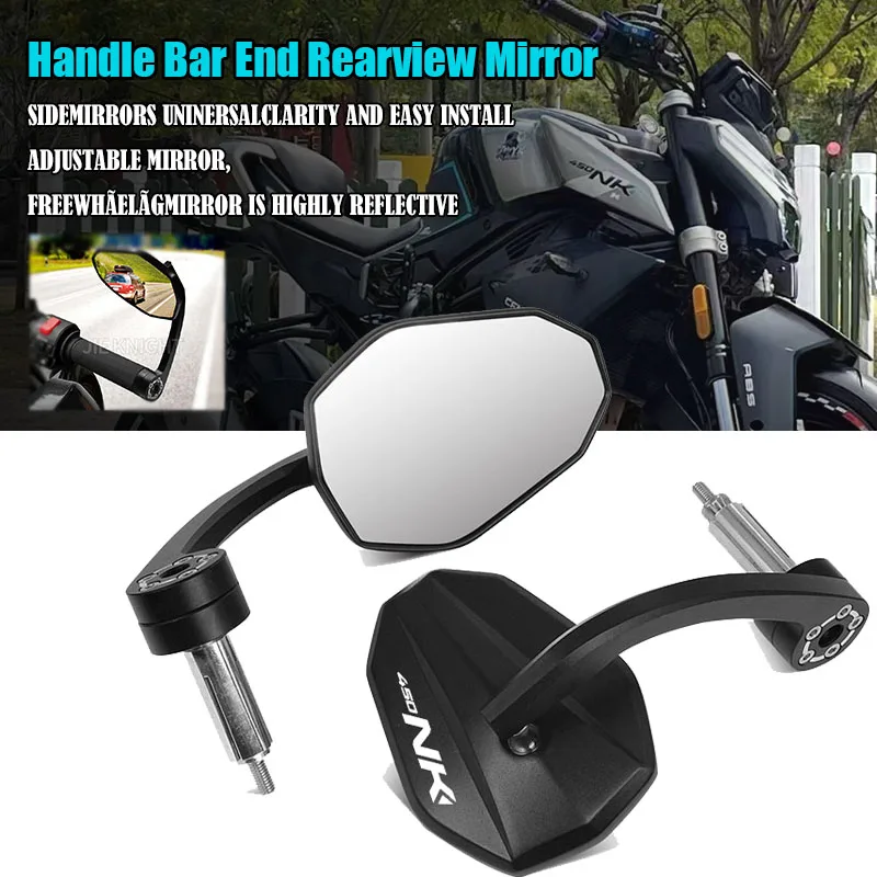 7/8" 22mm Motorcycle Handlebar End Mirror For CFMOTO 125NK 450NK 650NK 800NK NK125 HandleBar Rear View Side Mirror