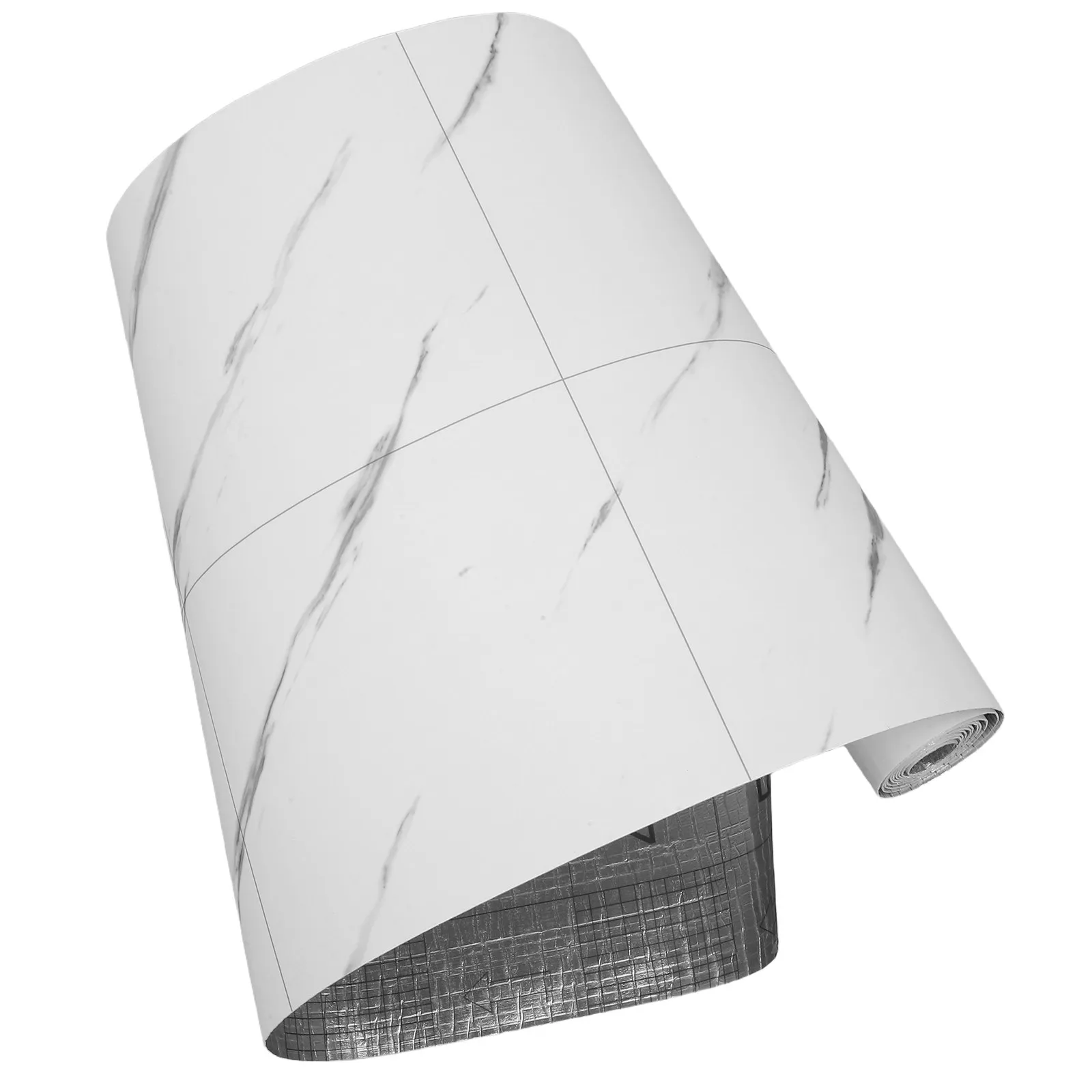 1 Roll PVC Floor Tile Sticker Self Adhesive Marble Design Peel and Stick Flooring for Kitchen Bathroom Bedroom Office Quick