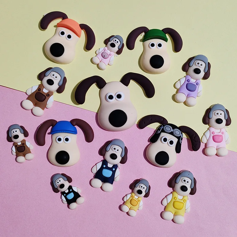 Soft Gel Flying Dog Wallace And Gromit Cartoon Hole Shoes Flower Refrigerator Phone Case Hairline DIY Accessories