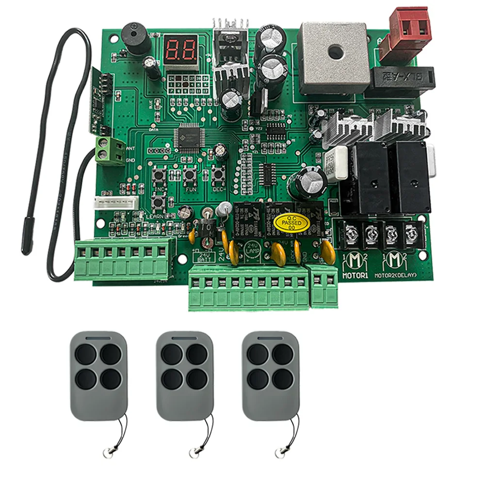 AC 24V PCB Control Board For Electric Gate Swing Gate Auto Gate Door Opener 433.92mhz rolling code Remote Control