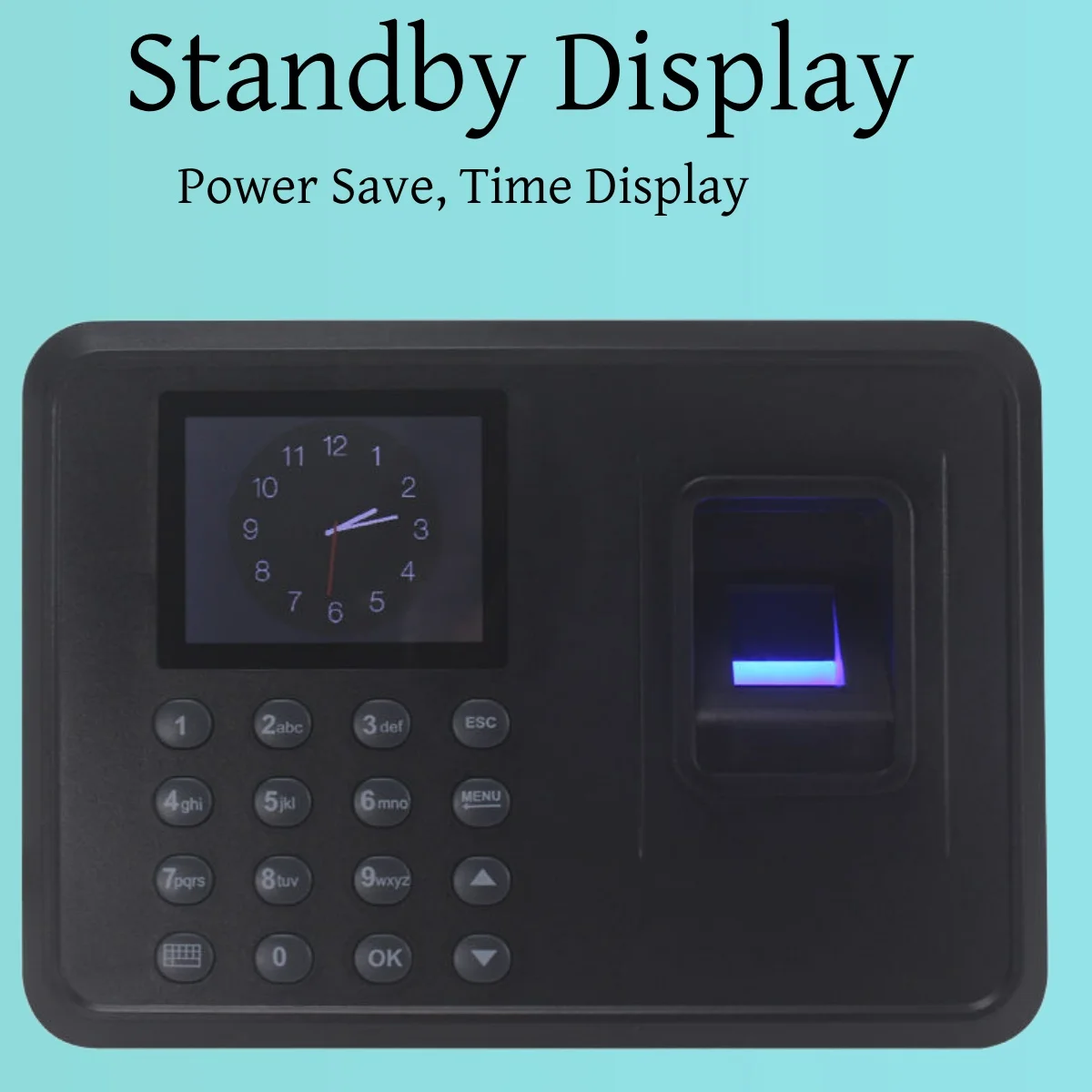Software Free 2.4'' Fingerprint time attendance machine biometric recorder Fingerprint Time Clocks for Employees Small Business