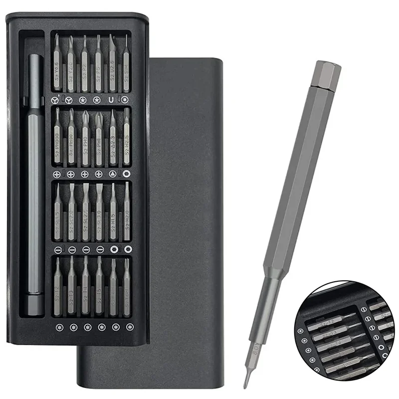 Screwdriver Set Magnetic Precision Screwdriver Set 25 In 1 Magnetic Screwdriver Head For iPhone Watch Camera Glasses Repair Tool