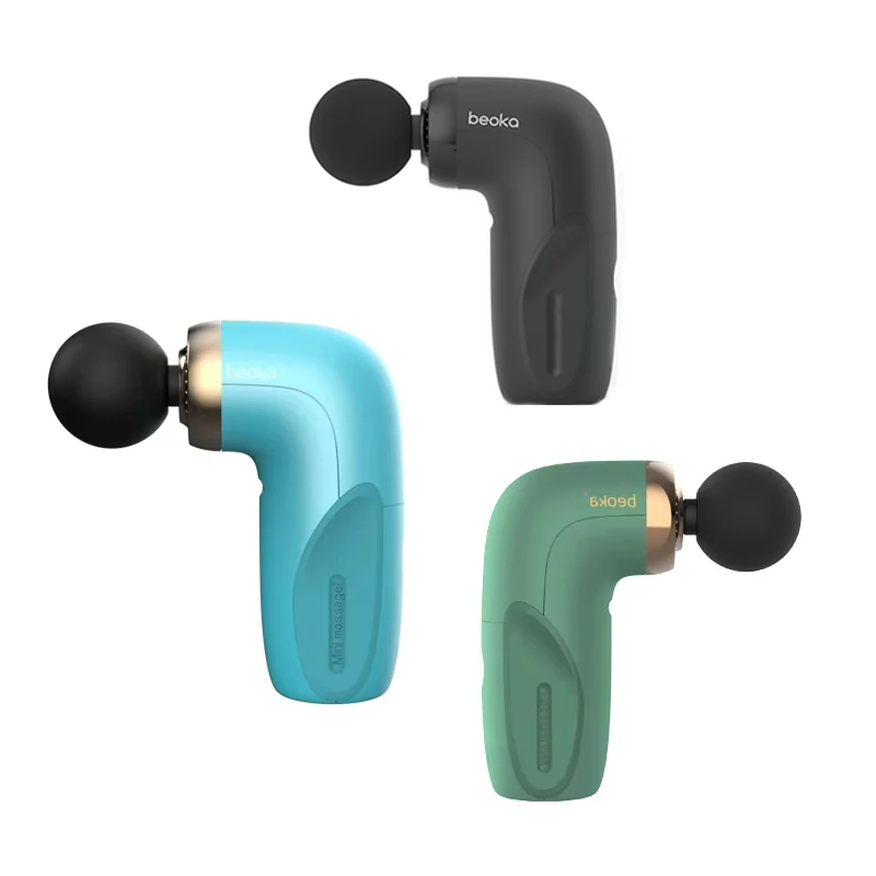 Beoka Portable Mini USB Body Massage Gun High Quality 2025 Deep Tissue Electric Fascia Muscle Heat Therapy Hand Foot Application