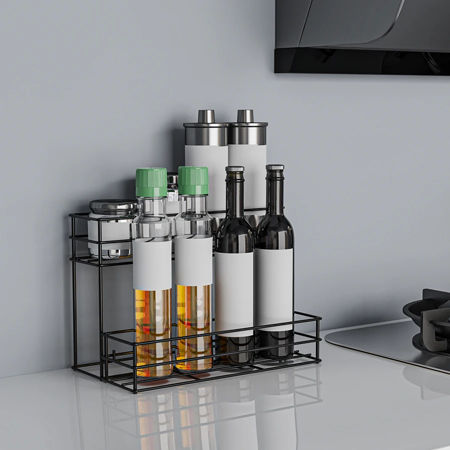 Multi-Layer Bathroom & Desktop Organizer - Wine, Beverage, Condiment & Display Rack for Sink Counter, Vanity or Kitchen Storage