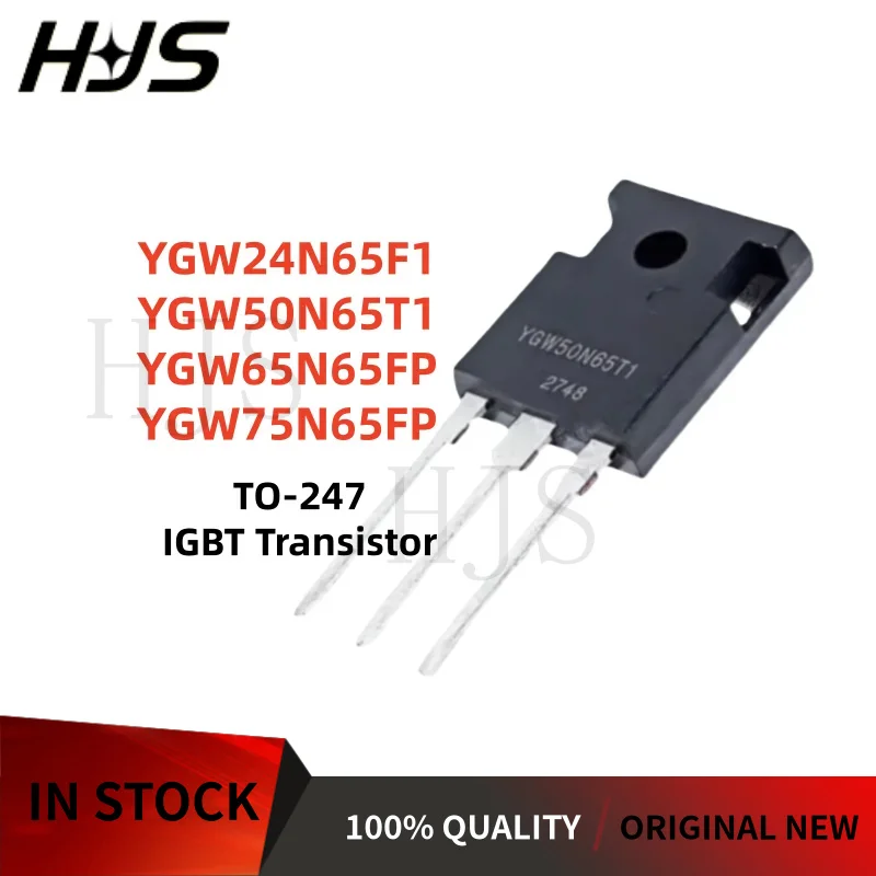 5Pcs/lot brand new YGW50N65T1 YGW24N65F1 YGW75N65FP YGW65N65FP TO-247 IGBT Tube In Stock