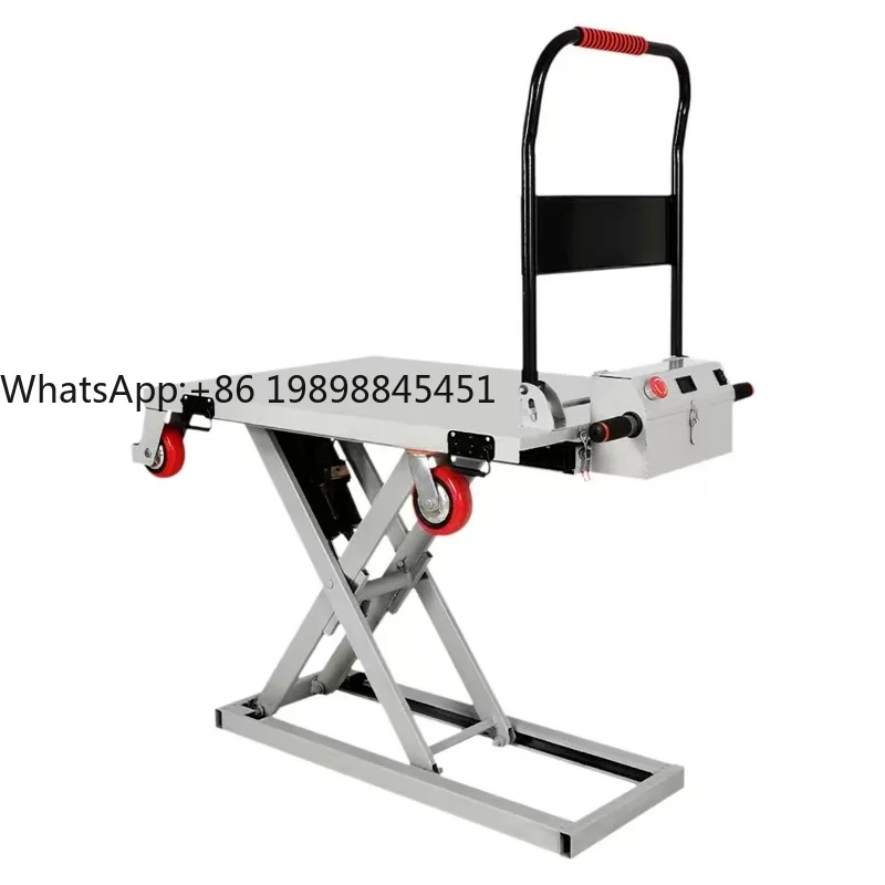 Handcart, Flatbed Truck, Hand Pulled Truck, Electric Hydraulic Lift Trolley Scissor Lift Platform Mobile Hand-pushed Flatbed