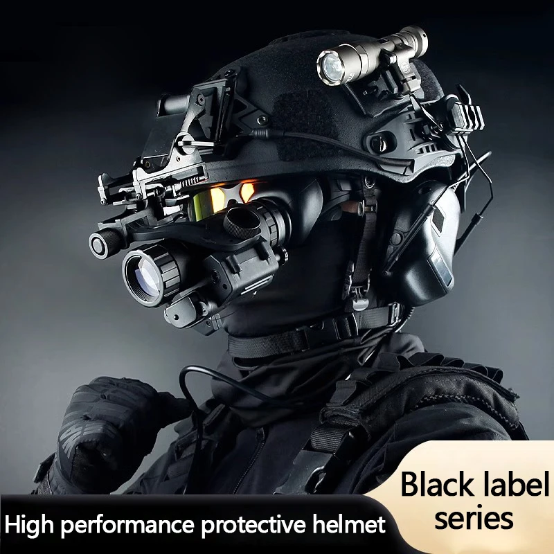 NIJIIIA Protective PE Tactical Waterproof helmet Night Vision pickup noise cancelling headset AF Special set quick-drying mask