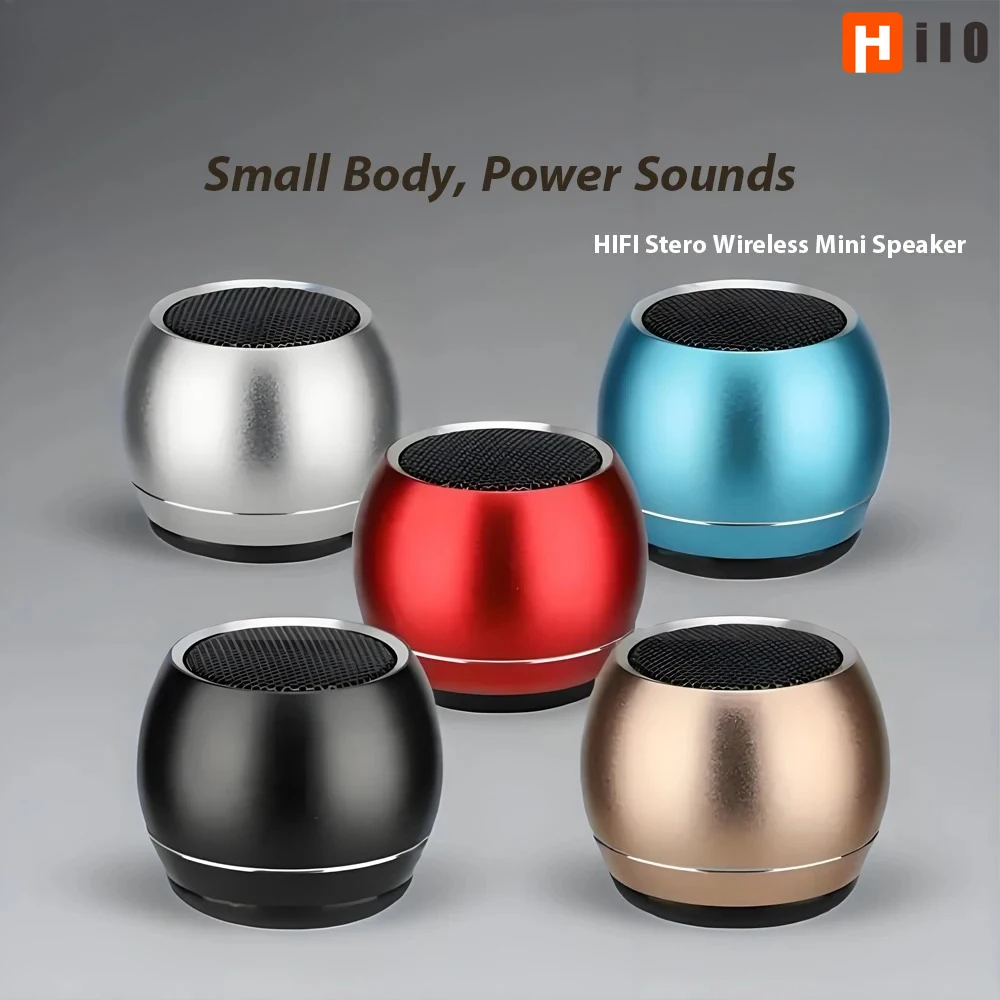 Hilo Bluetooth U3 TWS Interconnect Portable Mini Wireless Stereo Speaker Gun Metal Heavy Subwoofer Outdoor Speaker