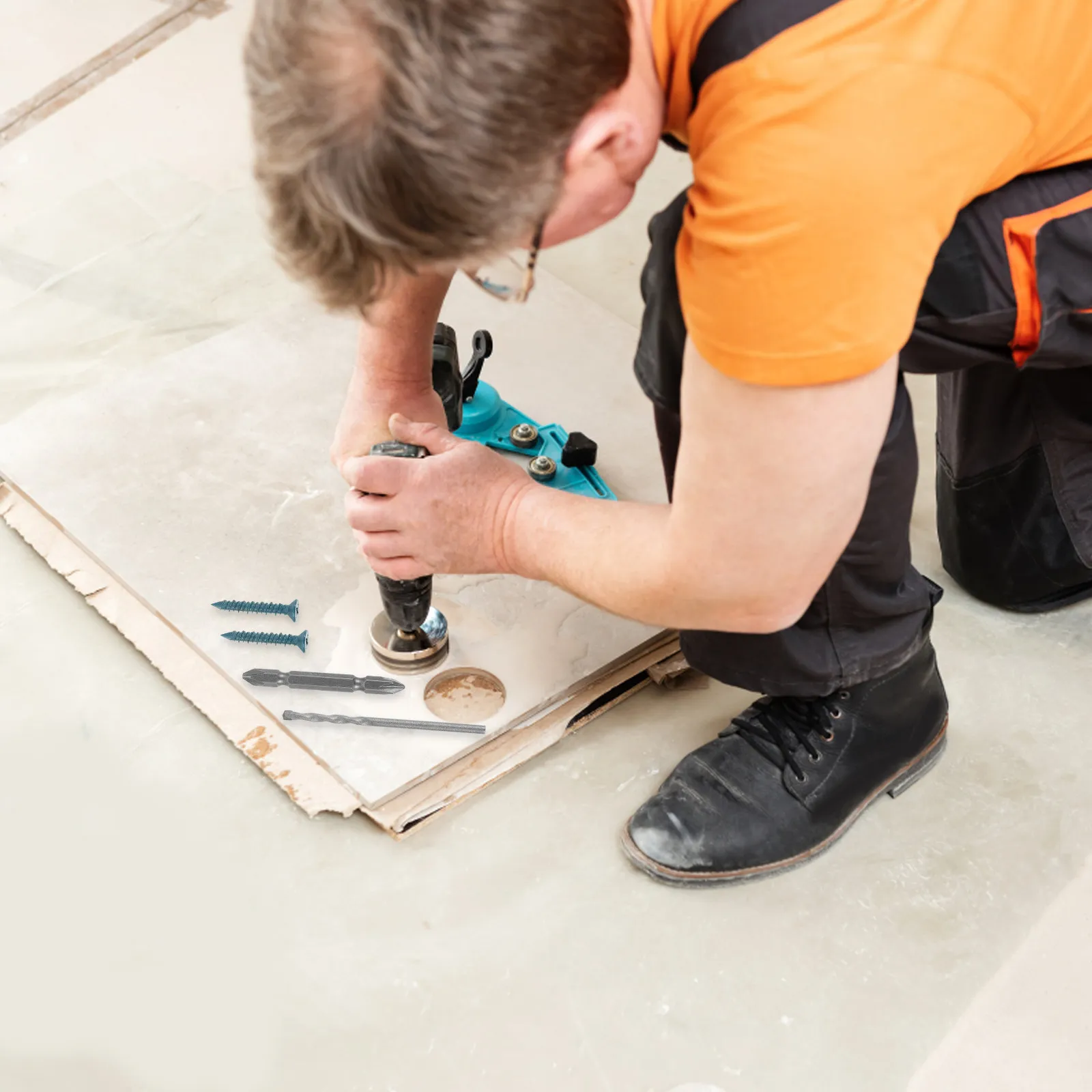 1Set Wall Anchor Concrete Screw Fixing Tool for Gypsum Board Concrete Wall Plastic Anchor Drill Bit Nail Plastic Anchors