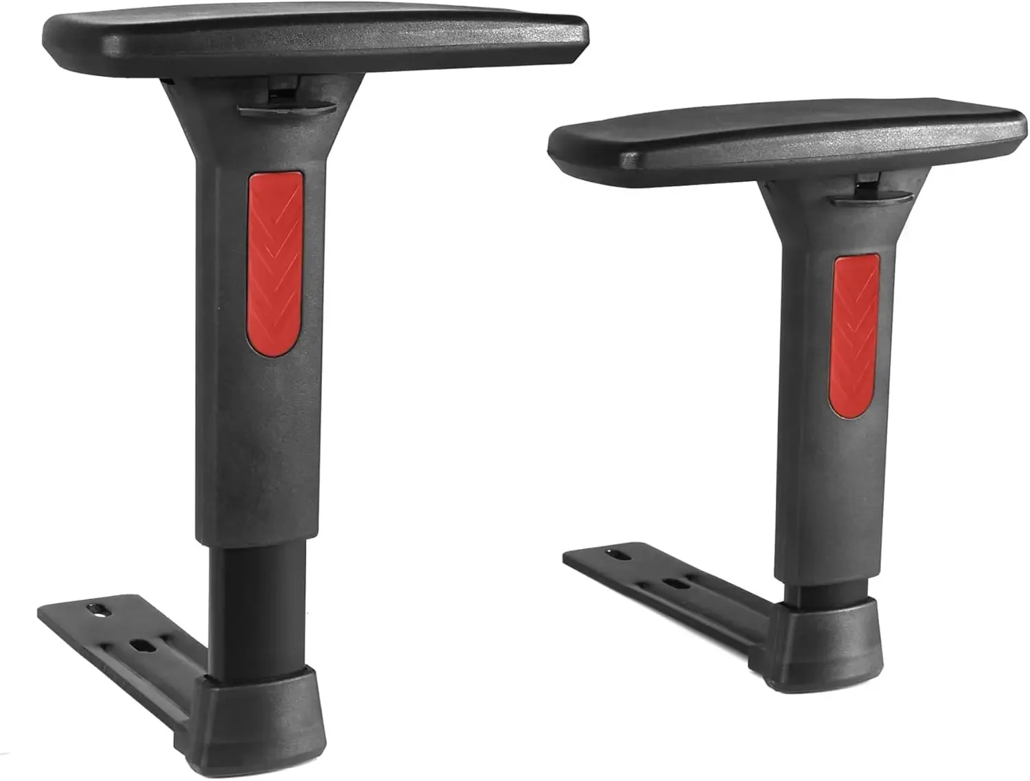 Height Adjustable Gaming Chair Armrest Pair Boss Chair Arms Set Replacement (Red)