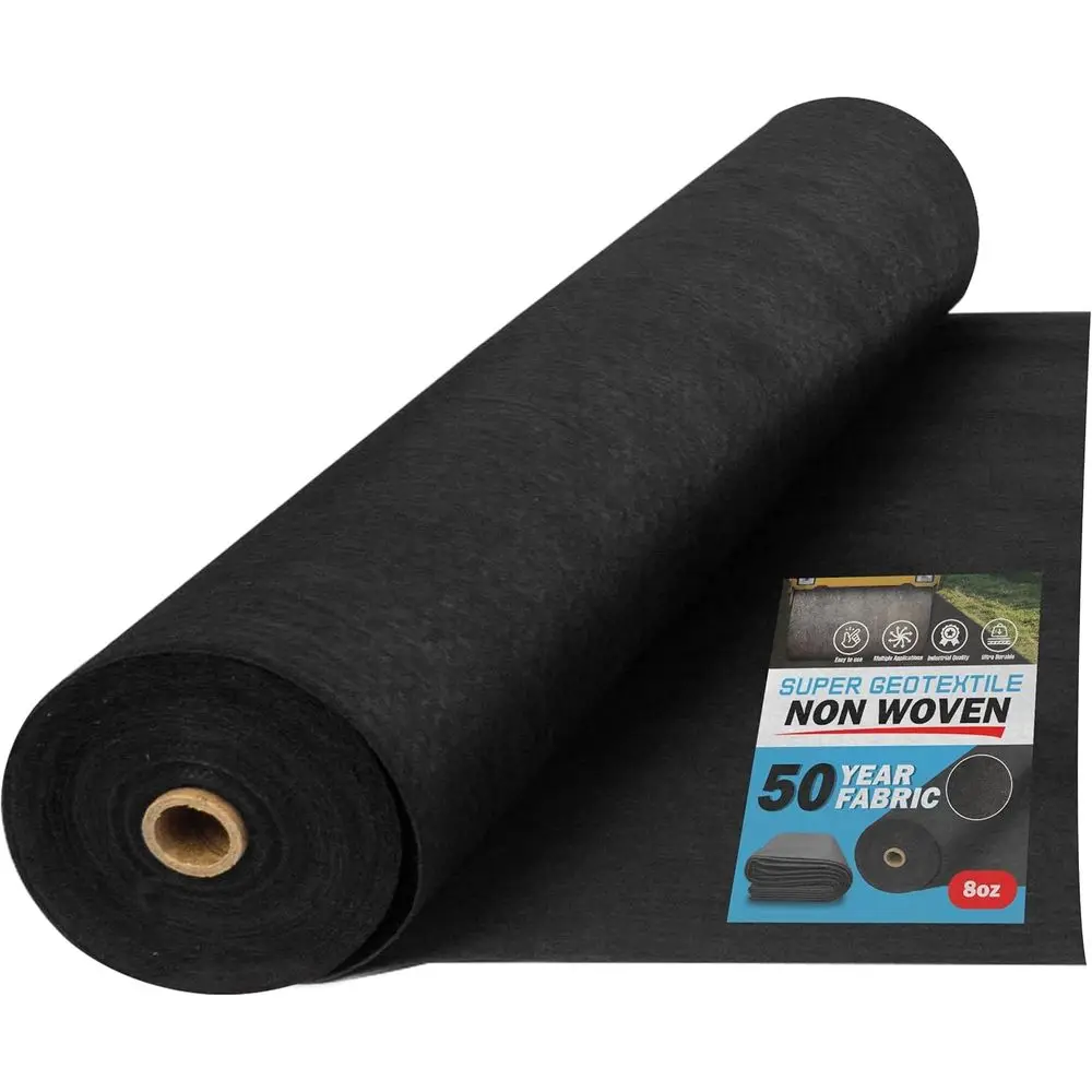 6 oz Non Woven Fabric for Landscaping, French Drains, Underlayment, Erosion Control, Construction Projects - 8 oz (6X50)