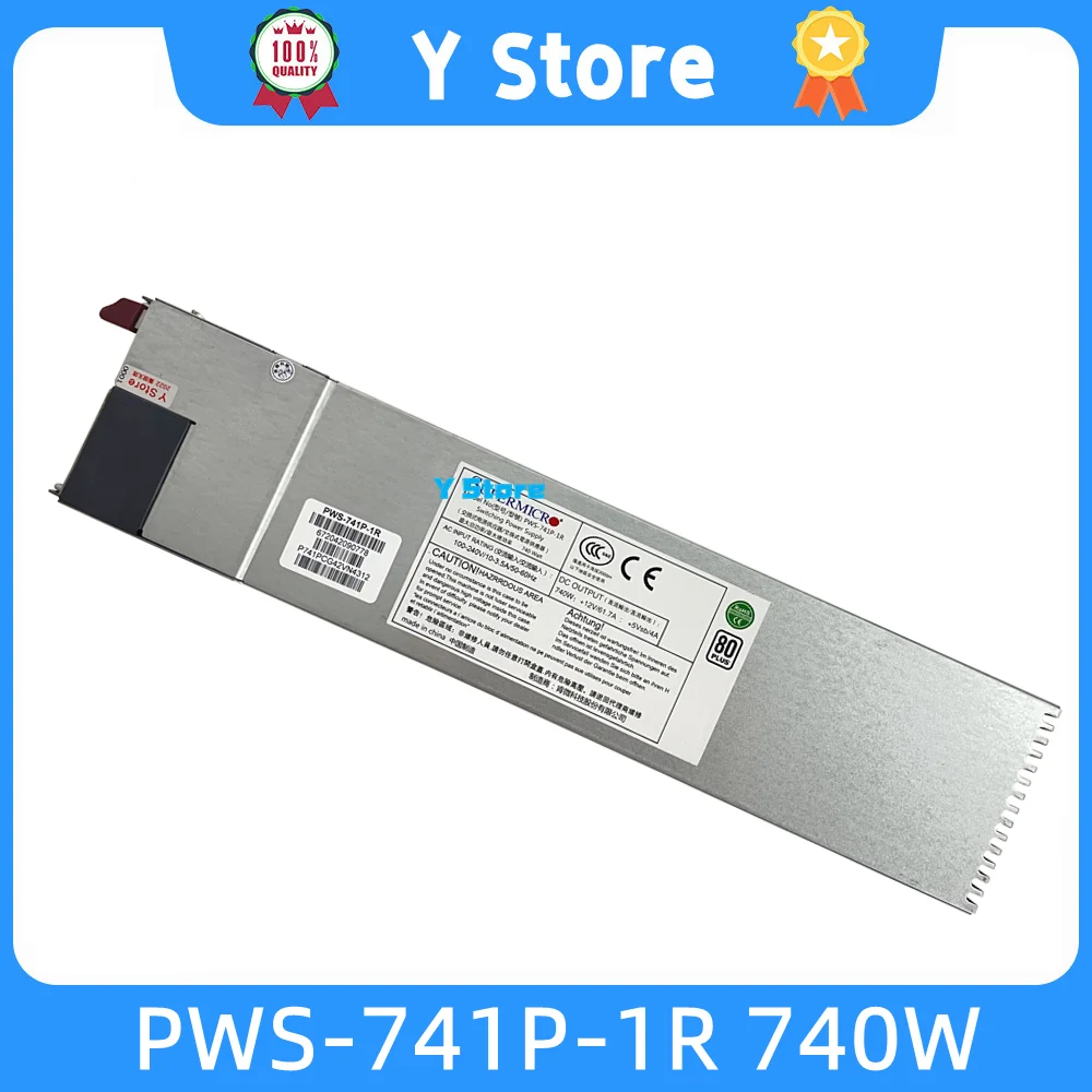 Y Store Original For Supermicro PWS-741P-1R 740W 1U 80 PLUS Platinum Redundant Single Output Power Supply Module