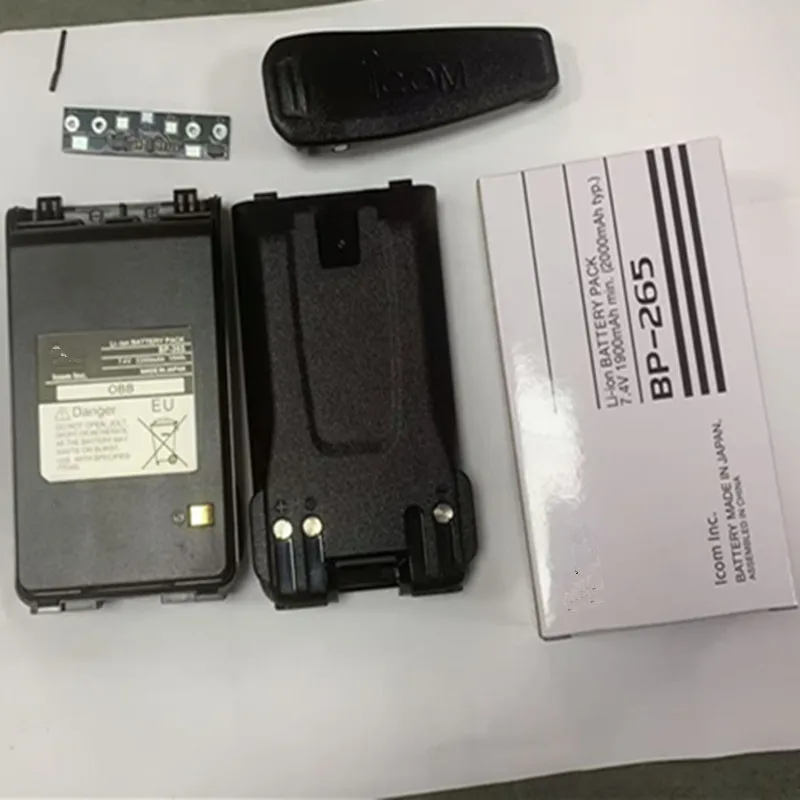 Battery Case Box With PCB board Belt Clip for DIY Assemble BP265 for ICOM IC-F30003 etc Walkie Talkie Use 18650 Cell
