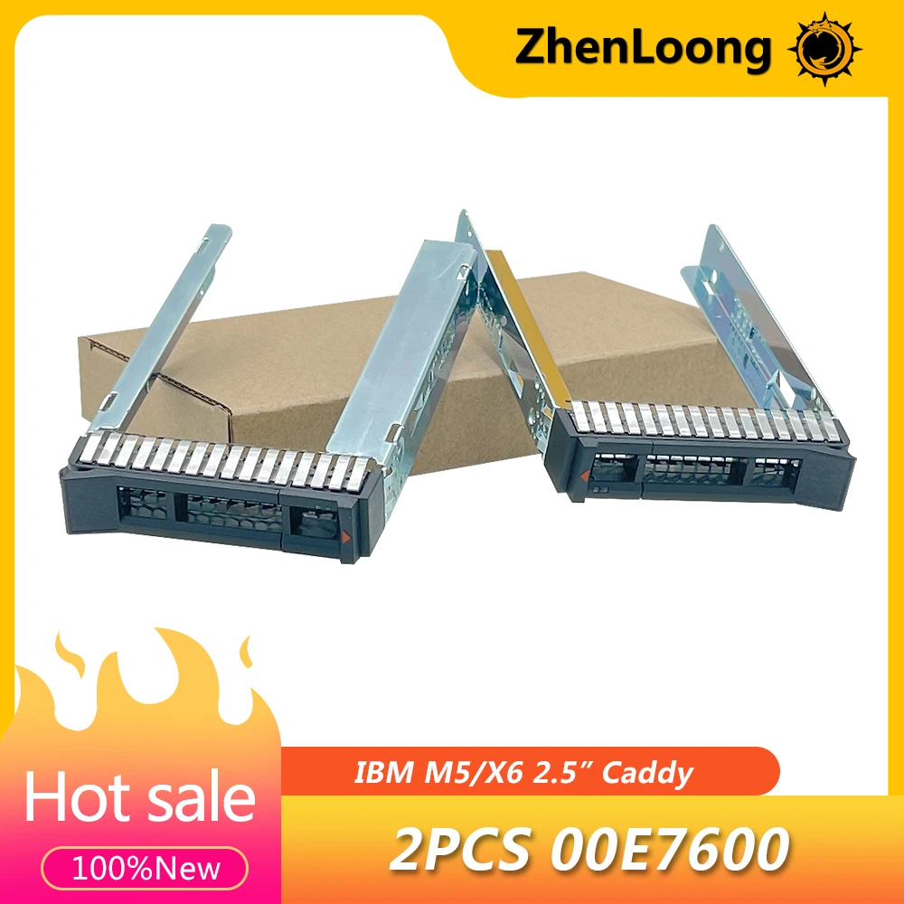 New 2PCS 00E7600 2.5" Hard Drive Caddy Tray for IBM Thinksystem X3850 X6 X3650 X3550 M5 SR650 SR550 HDD Bracket L38552