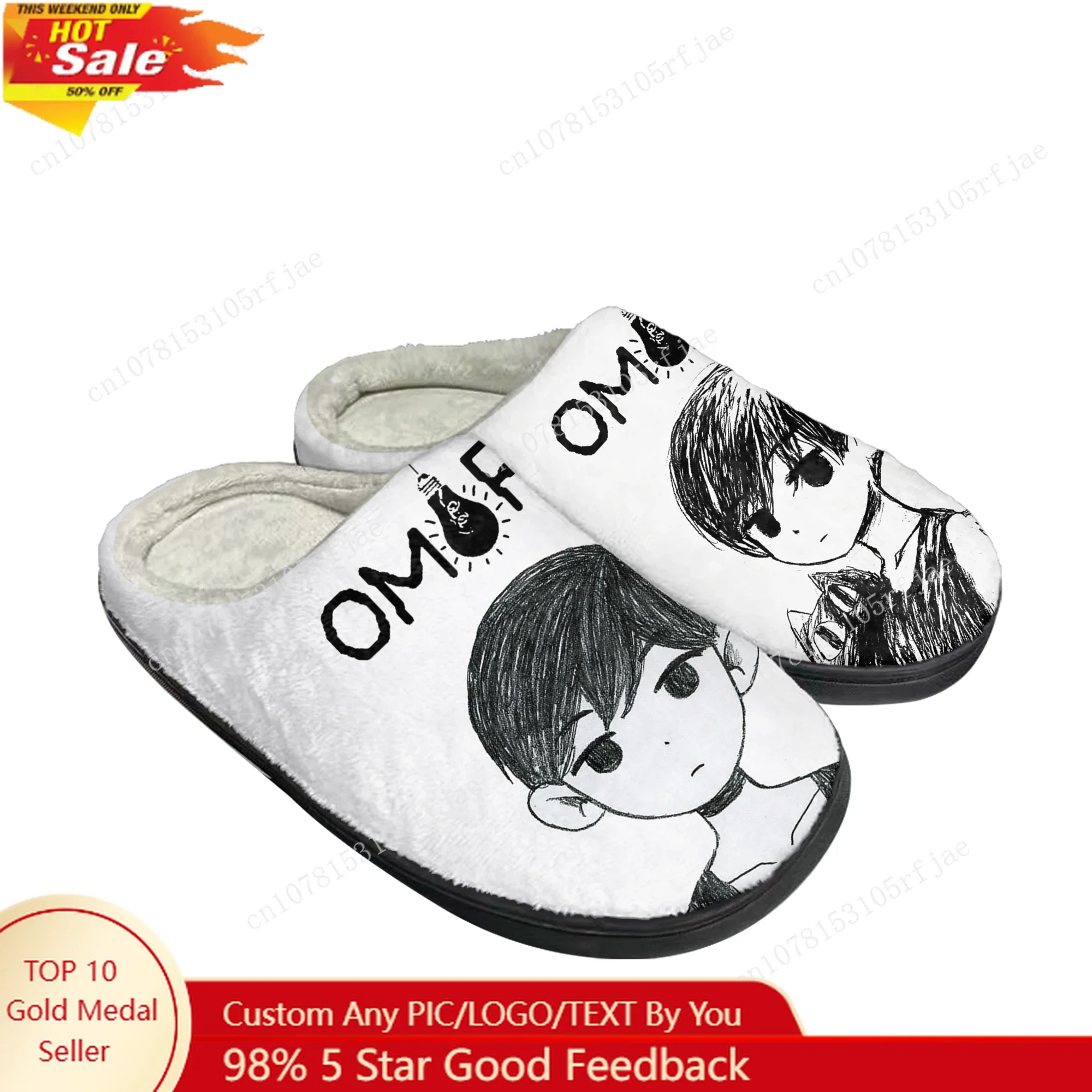 Omori Home Cotton Slippers Cartoon Game Mens Womens Teenager Fashion Plush Bedroom Casual Keep Warm Shoes Tailor Made Slipper