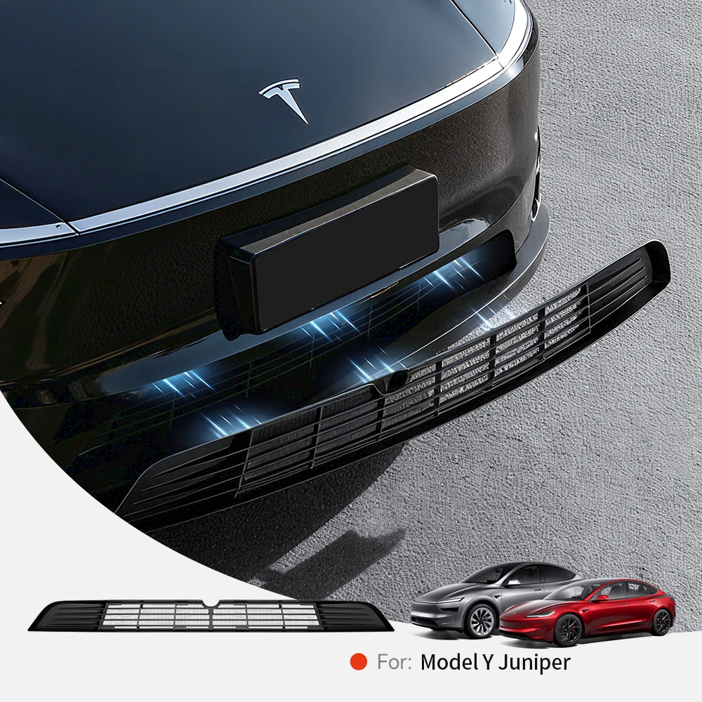 YZ For Tesla Juniper Front Grille Magnetic Cover Lower Bumper Anti-Insect Guard Aluminum Corrosion-Resistant Vehicle Accessories