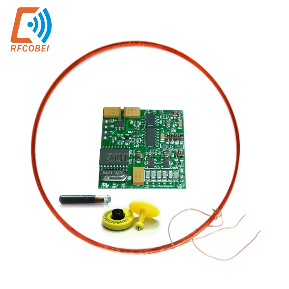 134.2K Animal Tag Reader Module TTL Output AGV RFID FDX-B FDXB ISO11784 Long distance Free 2 tags