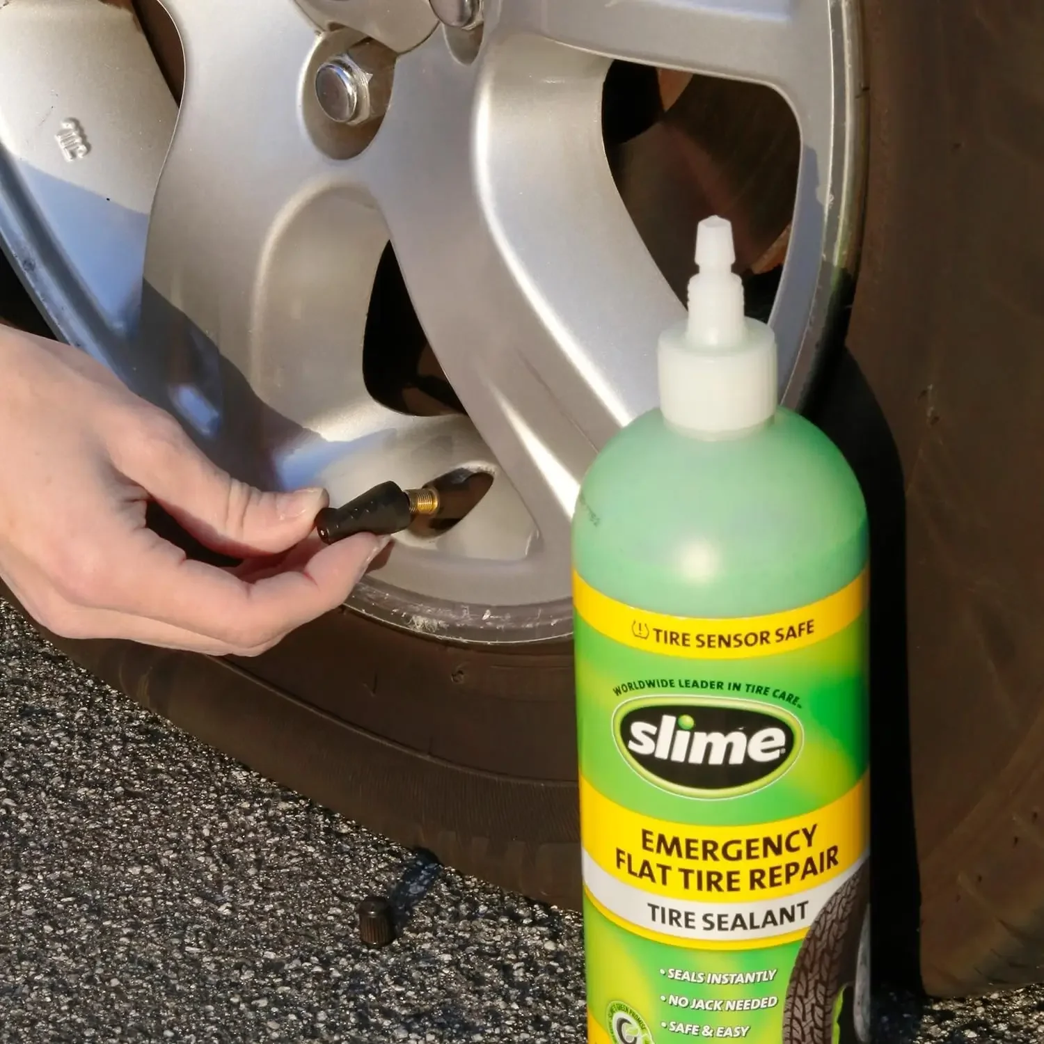 Flat Tire Puncture Repair Sealant, Emergency Repair for highway vehicles,  Non-toxic, eco-friendly,