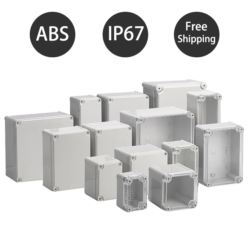 Waterproof Plastic Enclosure Box Electronic ip67 Project Instrument Case Electrical Project Box ABS Outdoor Junction Box Housin