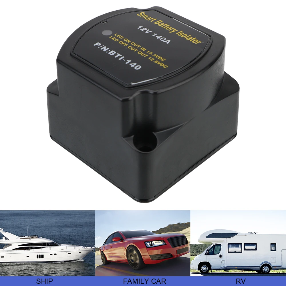 12V 140A Relay VSR ​for Camper Car Smart Battery Isolator Voltage Sensitive Split Charge Charge 2 Battery Bank Car Accessories