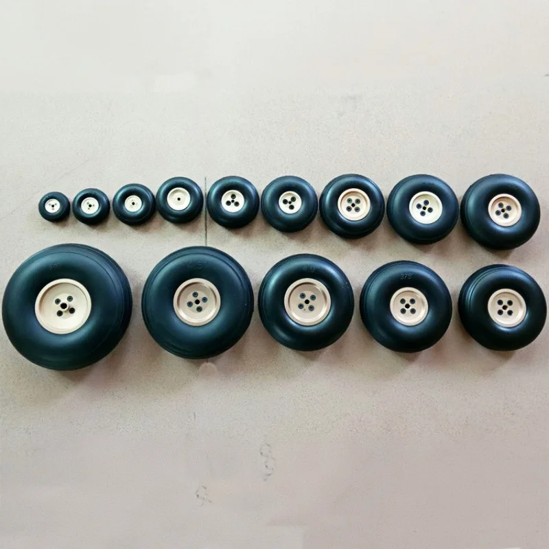Aircraft model PU wheels, rubber wheels treated with oxidation sandblasting, real aircraft wheels 1-5 inches