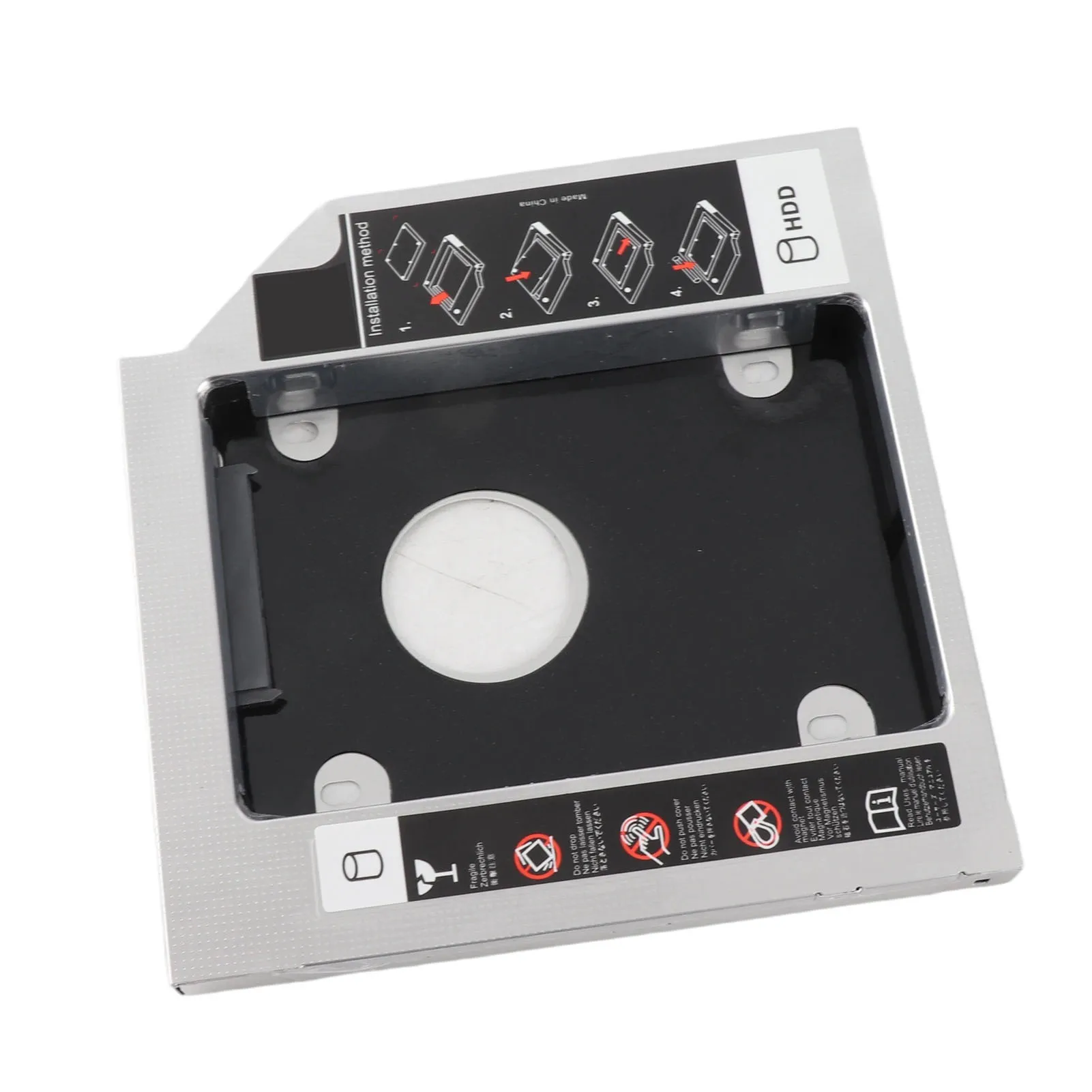 12.7mm Aluminum SSD Adapter Frame External SSD Enclosure (Drive Tray) Laptop Hard Drive Optical Drive Adapter for Dedicated Use