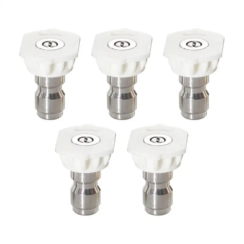 Pressure Washer Tips 5X Power Washer Head Easy Installation Wear-Resistant Spray Tips Kit For Garden Yard Driveways And Patios