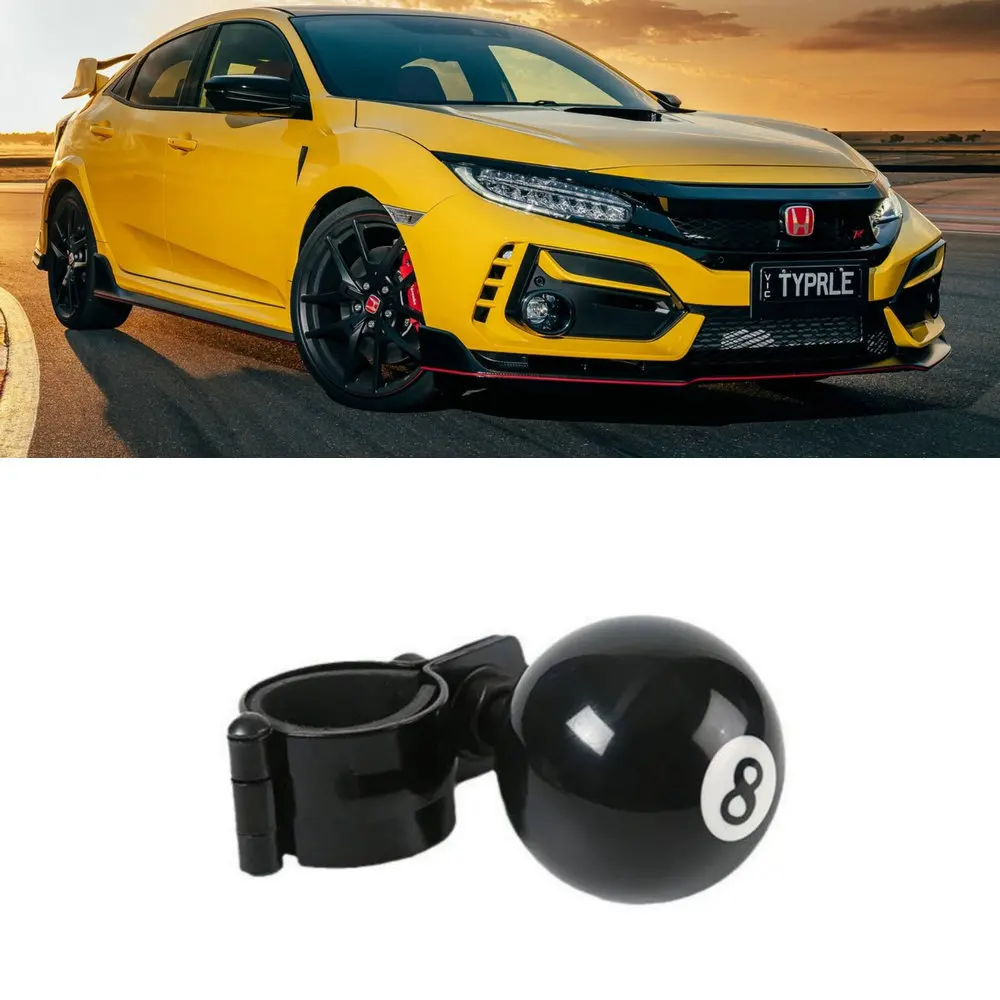 Driving Aid Black Billiard Ball Steering Wheel Spinner Knob For honda city civic 2021 hrv city 2021 civic type r city 2020
