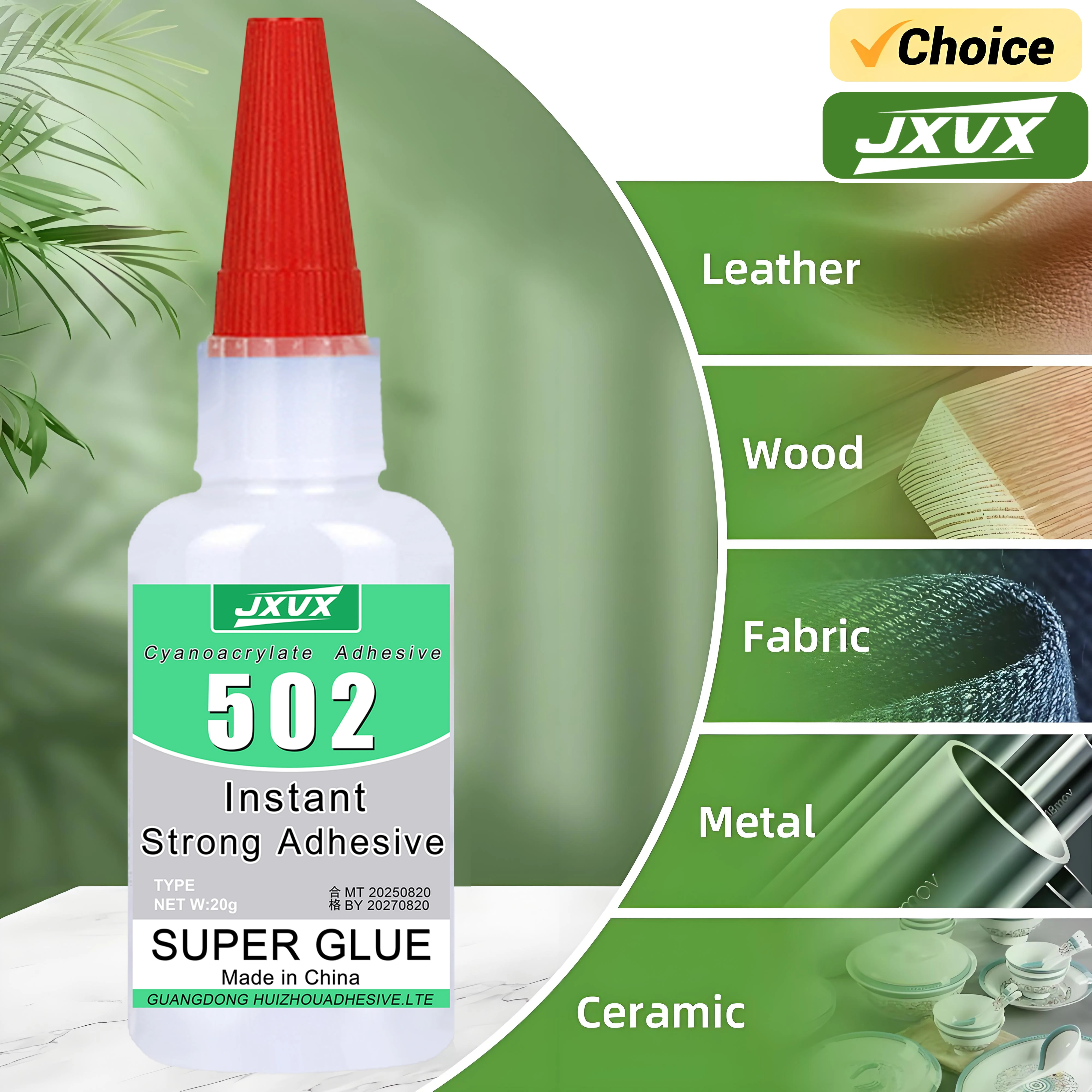 502 Super Strong Multi-Purpose Glue, Quick Drying, Instant Cyanoacrylate Adhesive, Instant Fast Adhesive, Wood, Glass, Stronger, Glue for All Types of Surfaces.