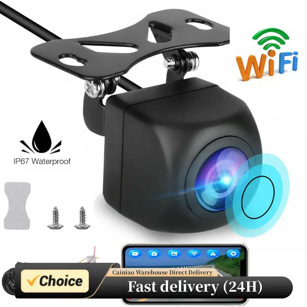 Wireless WiFi Car Rear View Camera Night Vision HD Backup Camera IP67 Waterproof Reversing Camera for Android for IOS