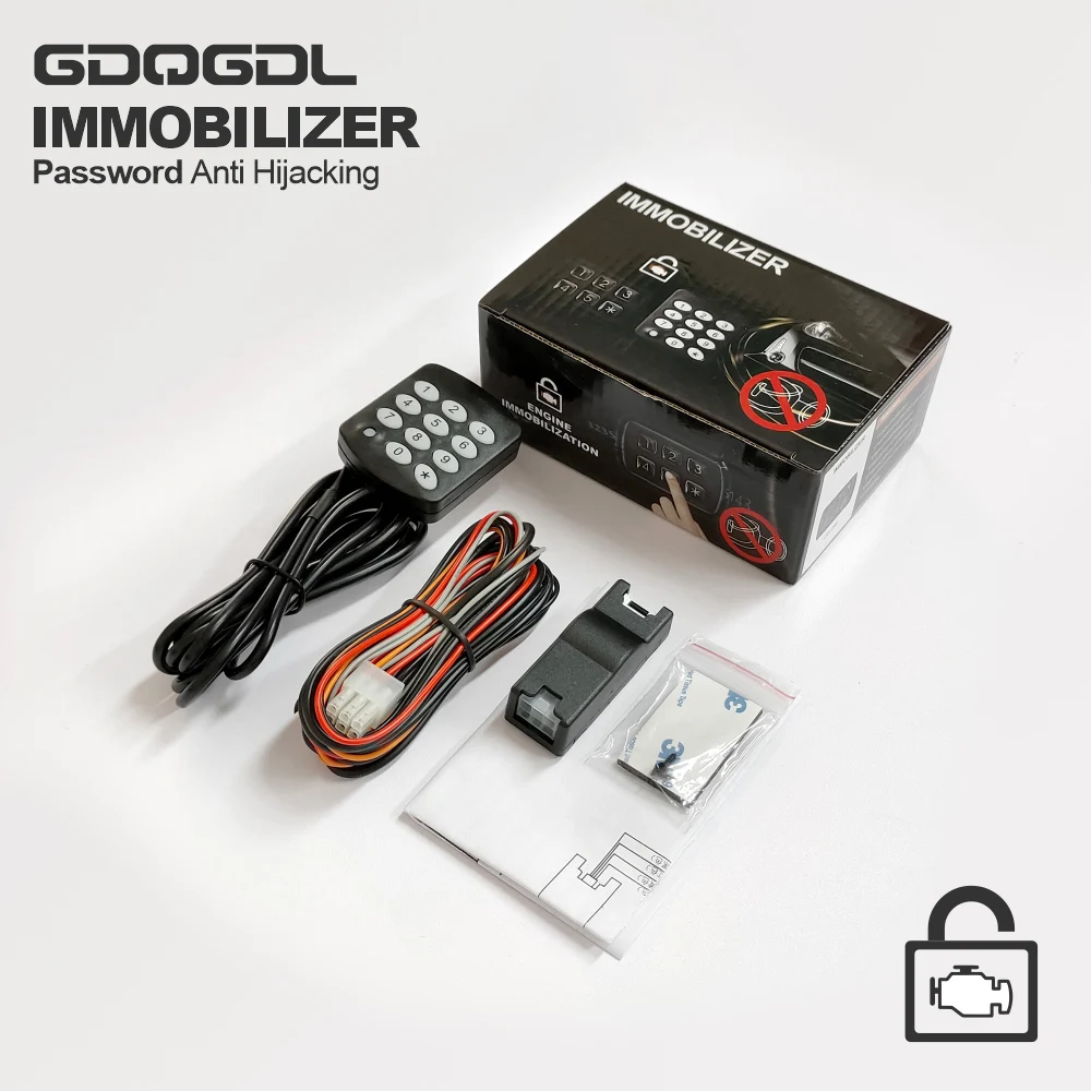New Universal 12V Fuel Pump Cut off Car Engine Locker by Password Immobilizer Keypad With Anti-Hijacking Function Alarm System