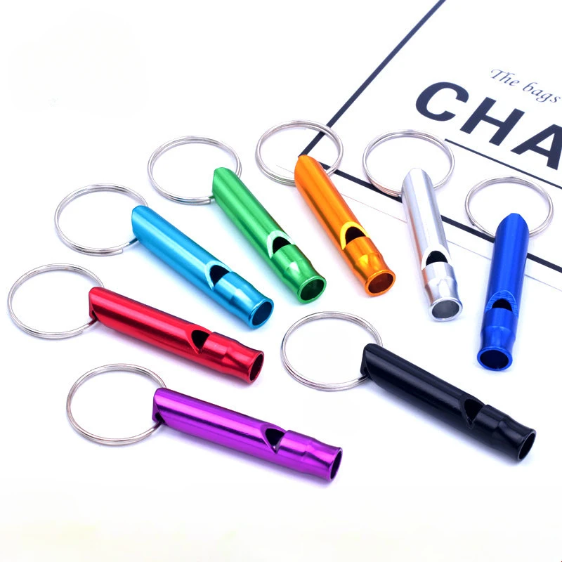 Aluminum Alloy Whistle for Outdoor Camping Climbing Hiking Survival Whistle Metal Emergency Whistling Disaster-relief Supplies
