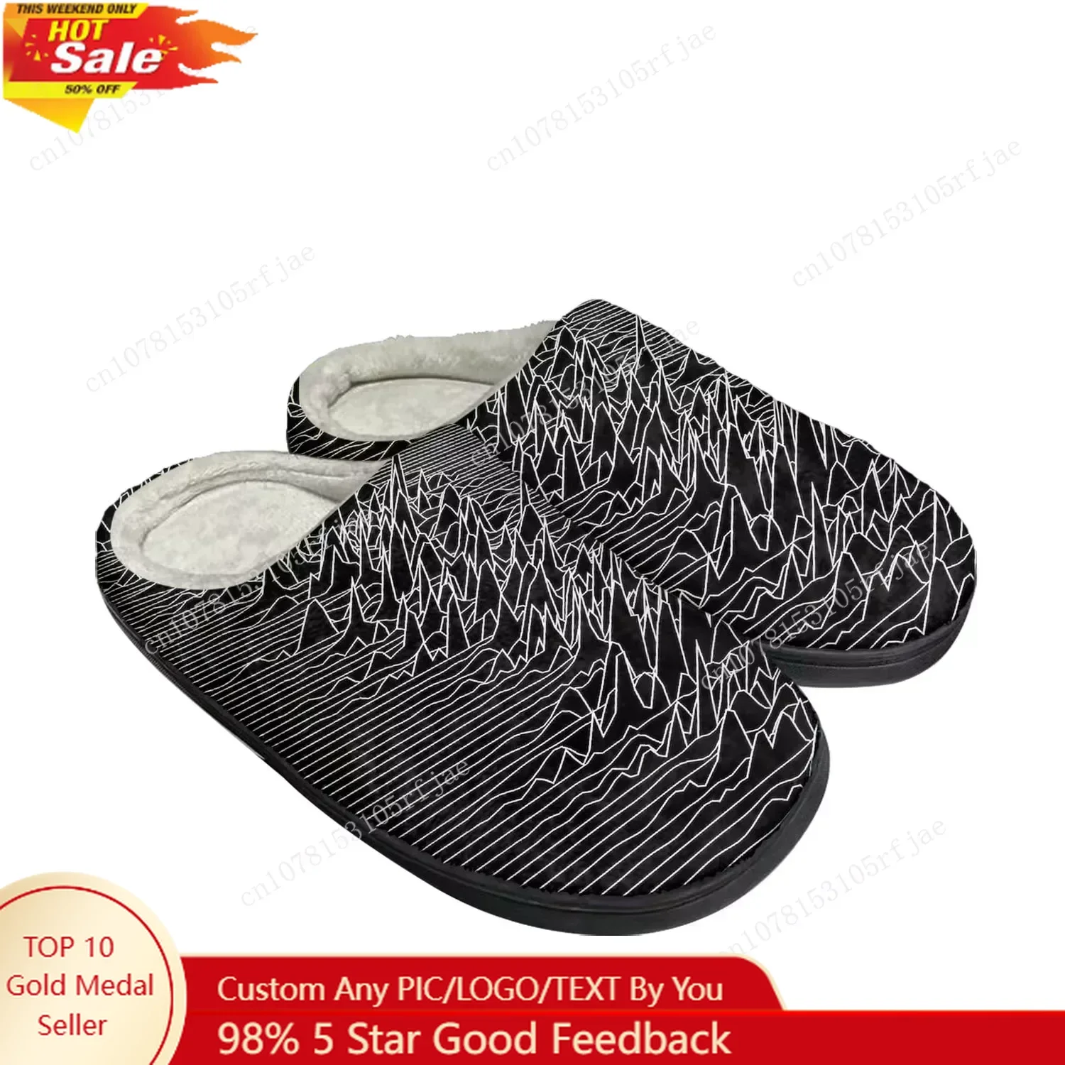 Joy Division Rock Band Home Cotton Custom Slippers Mens Womens Sandals Plush Bedroom Casual Keep Warm Shoes Thermal Slipper