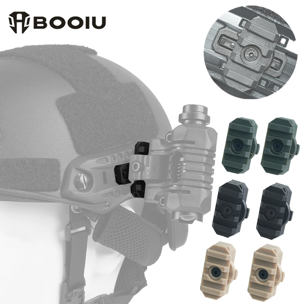 BOOIU Tactical Helmet Side Rail Slider Nylon Adjustable 360 Rotatable Fast/MICH Helmet Rail Adapter Mount Equipped Accessories