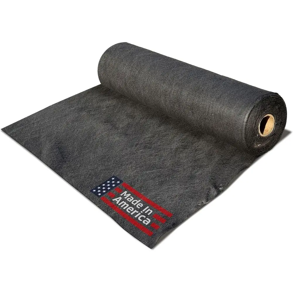 Non-Woven Geotextile Landscaping Fabric Roll, Made in USA, Lightweight Weed Barrier, UV Protected, 100 Lb Tensile Strength, Fren