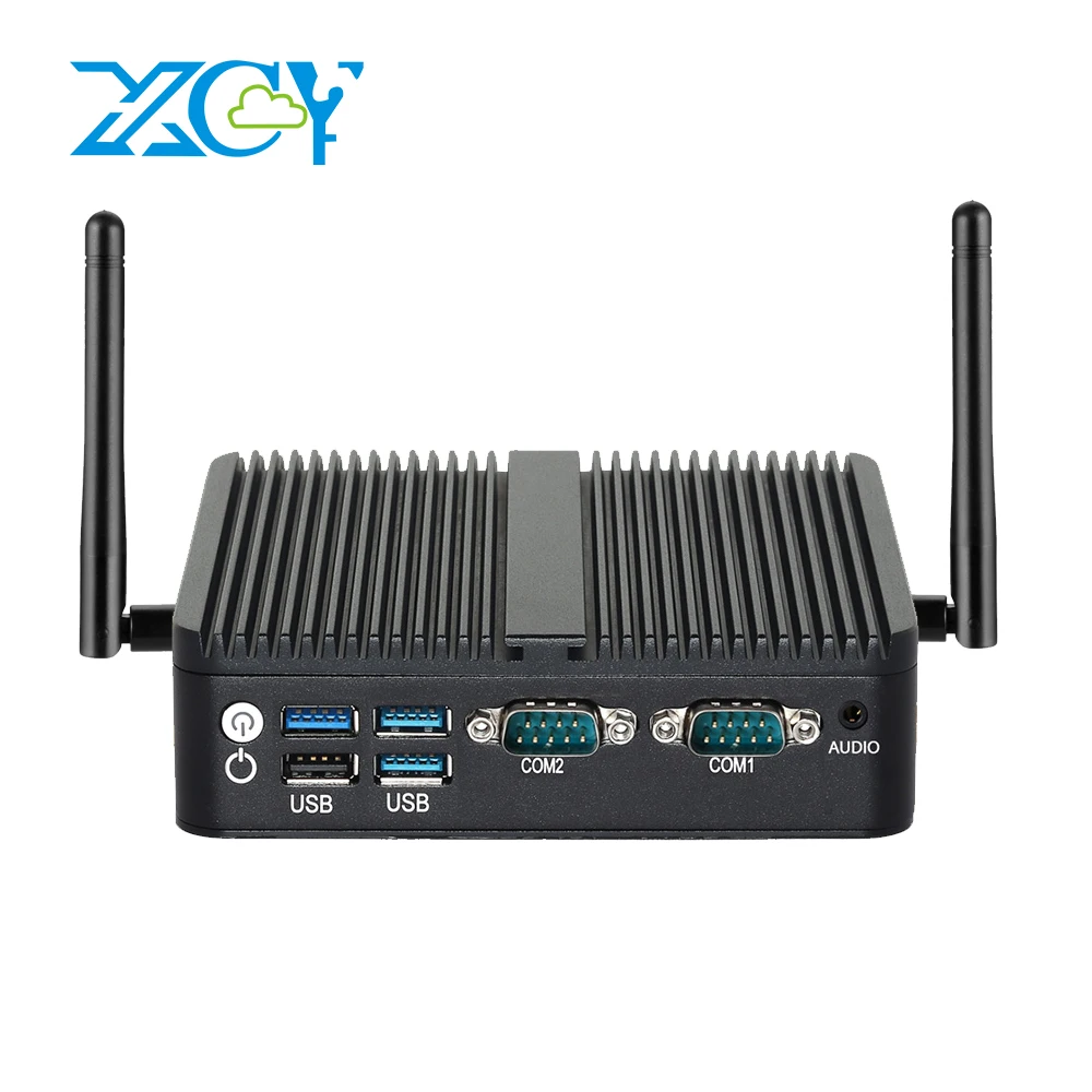 Fanless Industrial Mini PC Intel N100 Windows 10/11 Linux 2x COM RS232 2x Ethernet 6xUSB 2xHDMI 1xDP Support WiFi SIM 4G Modem