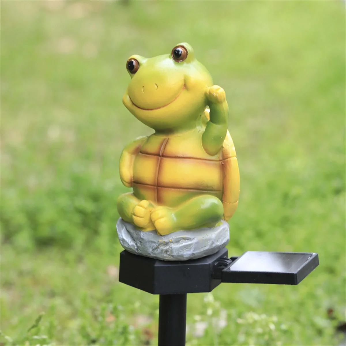 Solar Resin House Light Outdoor Waterproof LED Cartoon Ground Plug Light Garden Decoration Lawn Landscape Lamp,B
